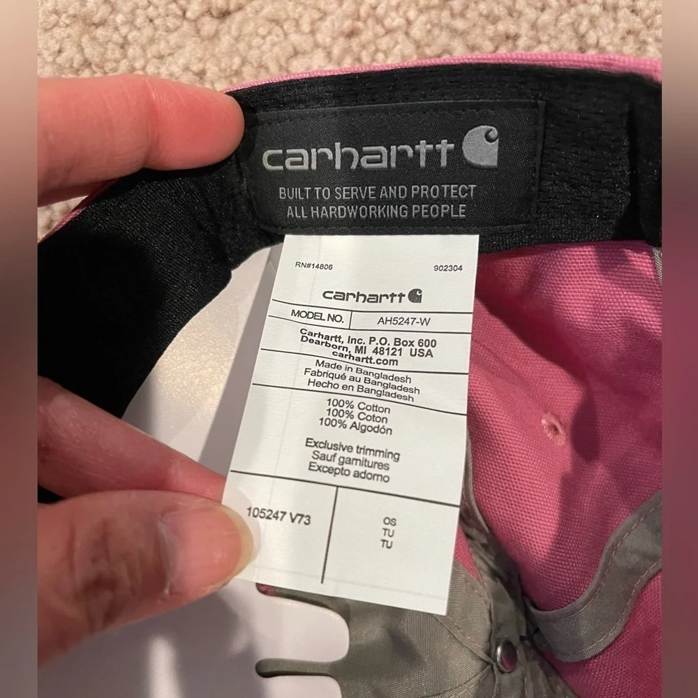 Women's Pink CARHARTT Canvas Script Graphic Cap